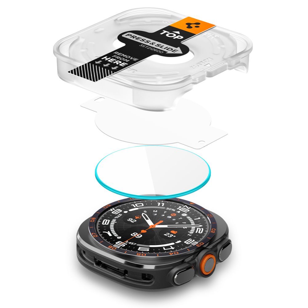 Spigen Glas.TR EZ Fit AC 2-pack temptų stiklas Samsung Galaxy Watch Ultra 47mm -- Samsung Galaxy Watch Ultra (47mm)
