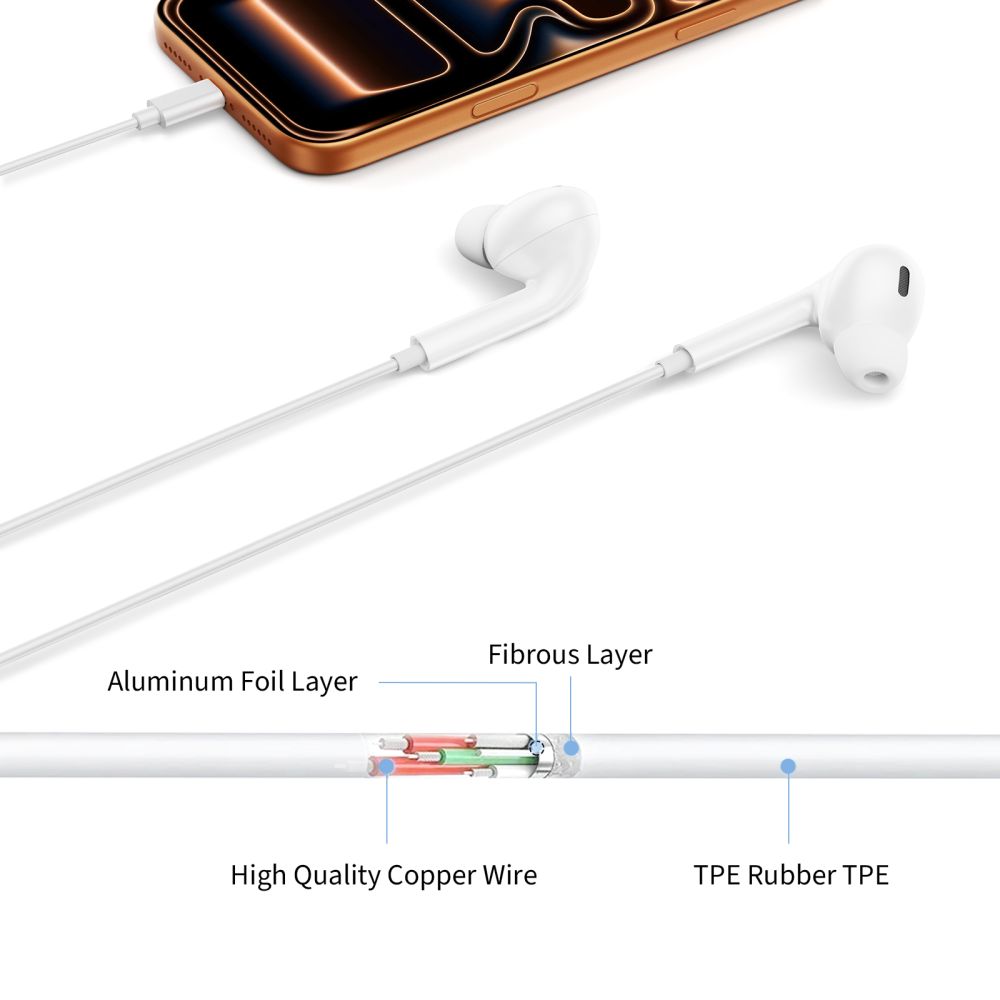 Tech-Protect Ultraboost Core G3 Mini Jack laidinės ausies aušinės - Balta -- Headphones
