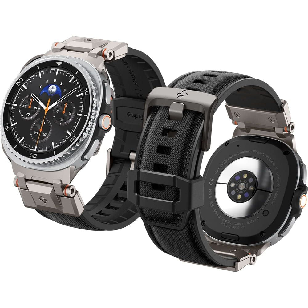 Spigen DuraPro Armor dirželis Samsung Galaxy Watch 40/44/46 mm - juodas -- Samsung Galaxy Watch