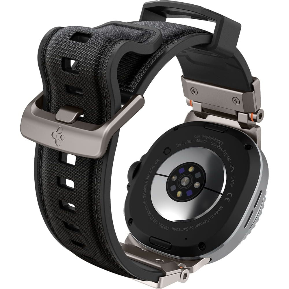 Spigen DuraPro Armor dirželis Samsung Galaxy Watch 40/44/46 mm - juodas -- Samsung Galaxy Watch