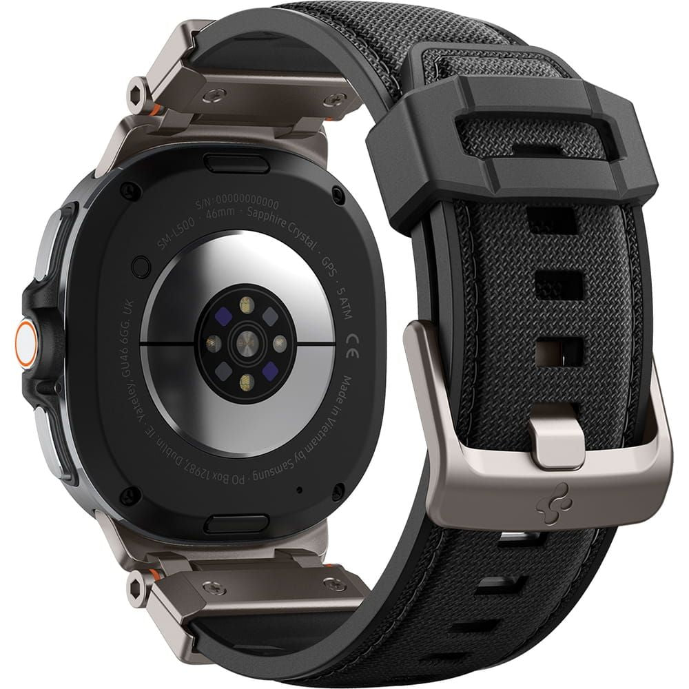 Spigen DuraPro Armor dirželis Samsung Galaxy Watch 40/44/46 mm - juodas -- Samsung Galaxy Watch