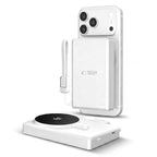 TECH-PROTECT PB40 LIFEMAG MAGSAFE POWER BANK 10000MAH 25W QI2.2 WHITE/SILVER -- Cell phone cables