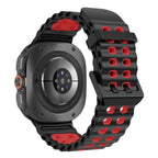 Tech-Protect Iconband Pro Samsung Galaxy Watch Ultra 47mm - juoda ir raudona -- Samsung Galaxy Watch Ultra