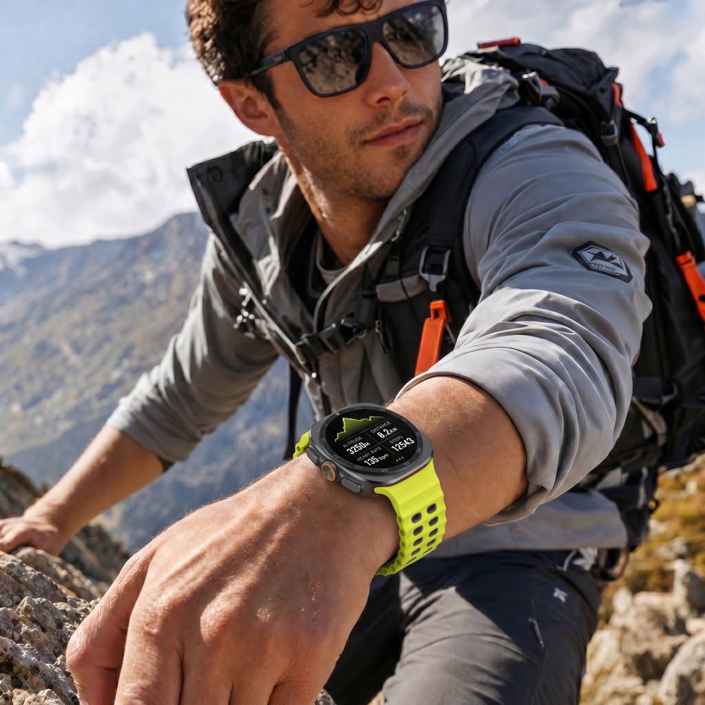 Tech-Protect Iconband Pro Samsung Galaxy Watch Ultra 47mm - Lime-pilka -- Samsung Galaxy Watch Ultra