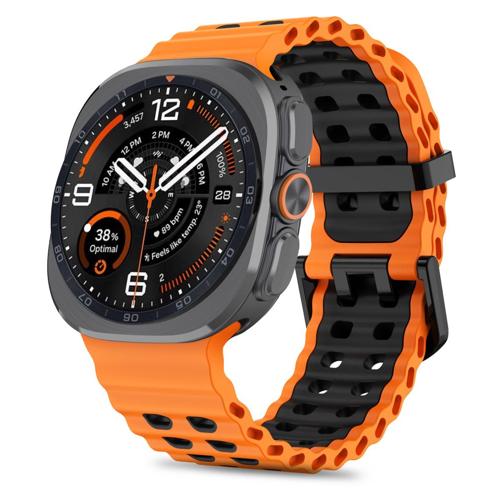 Tech-Protect Iconband Pro Samsung Galaxy Watch Ultra 47mm - Oranžinė/juoda -- Samsung Galaxy Watch Ultra