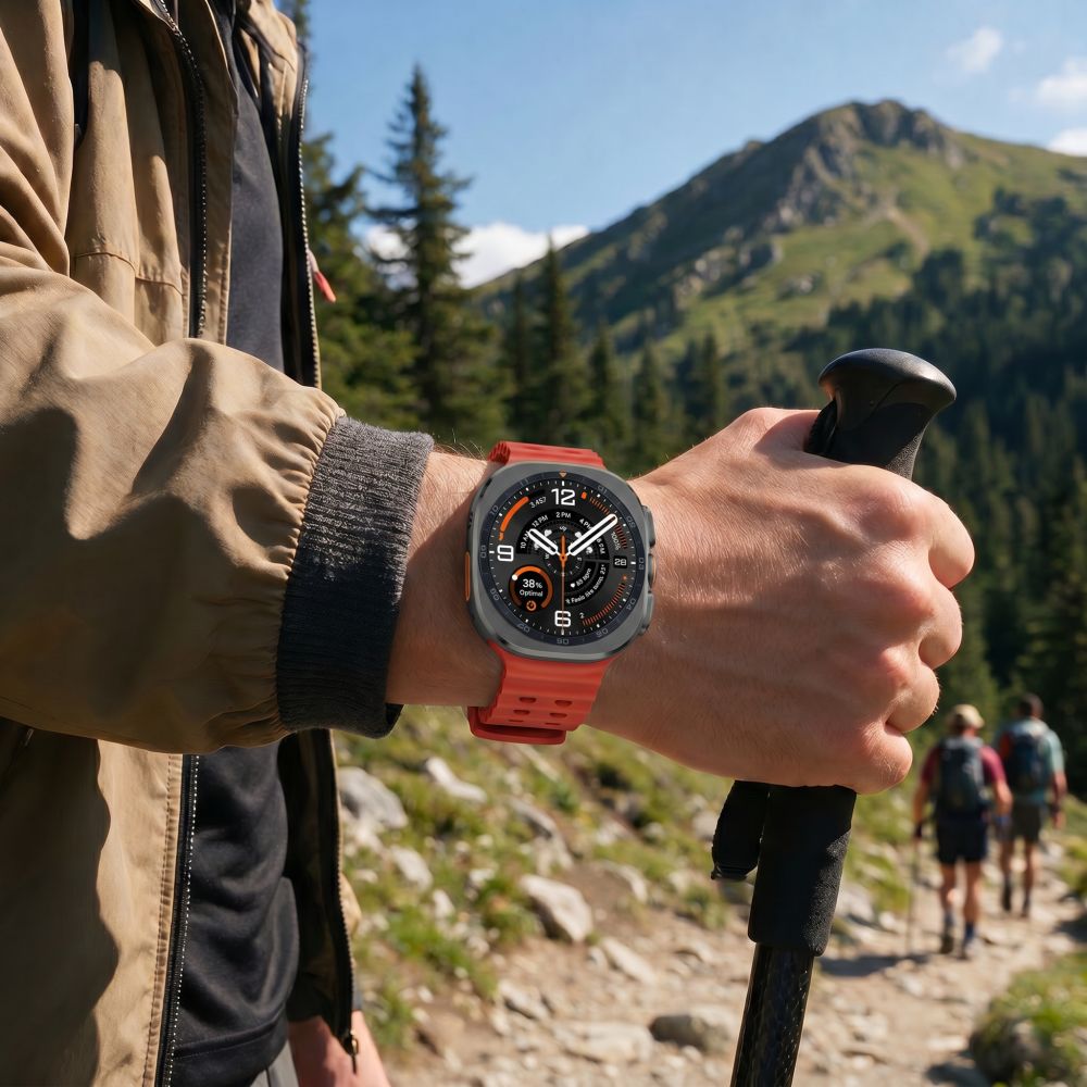 Tech-Protect Iconband Pro dirželis Samsung Galaxy Watch Ultra 47mm - Raudona -- Samsung Galaxy Watch Ultra