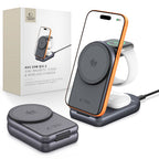 Tech-Protect A53 3in1 MagSafe 25W Qi2.2 Belaidis įkroviklis - Tamsiai pilkas -- Cell phone chargers