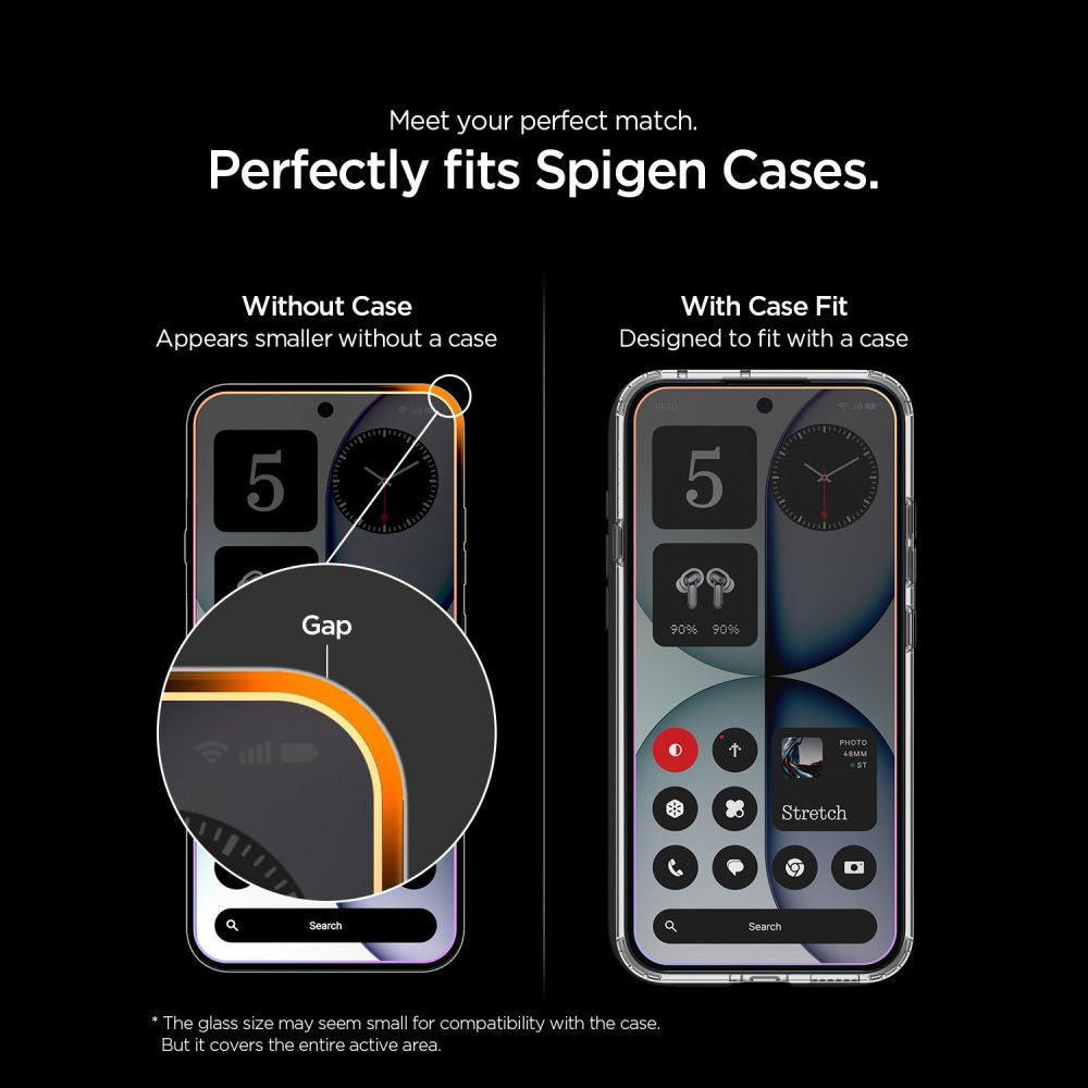 Spigen Glas.tR EZ Fit Pro 2 paketų grūdintas stiklas Nothing Phone 4A -- Nothing Phone (4a)