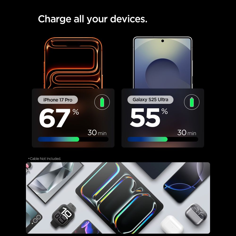 Spigen Essential EE301EU 1 prievado 30W sieninis įkroviklis - rožinis -- Cell phone chargers