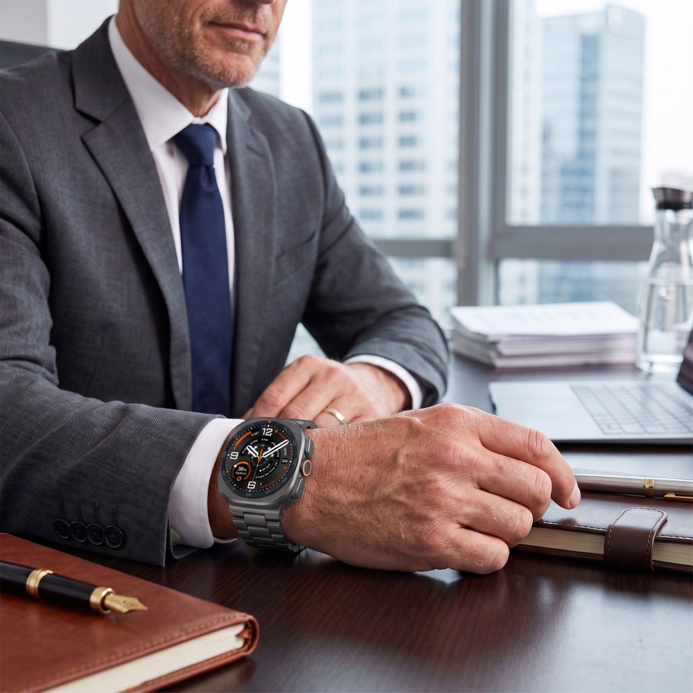 Tech-Protect Nerūdijančio plieno apyrankė Samsung Galaxy Watch Ultra 47mm - Juoda -- Samsung Galaxy Watch Ultra