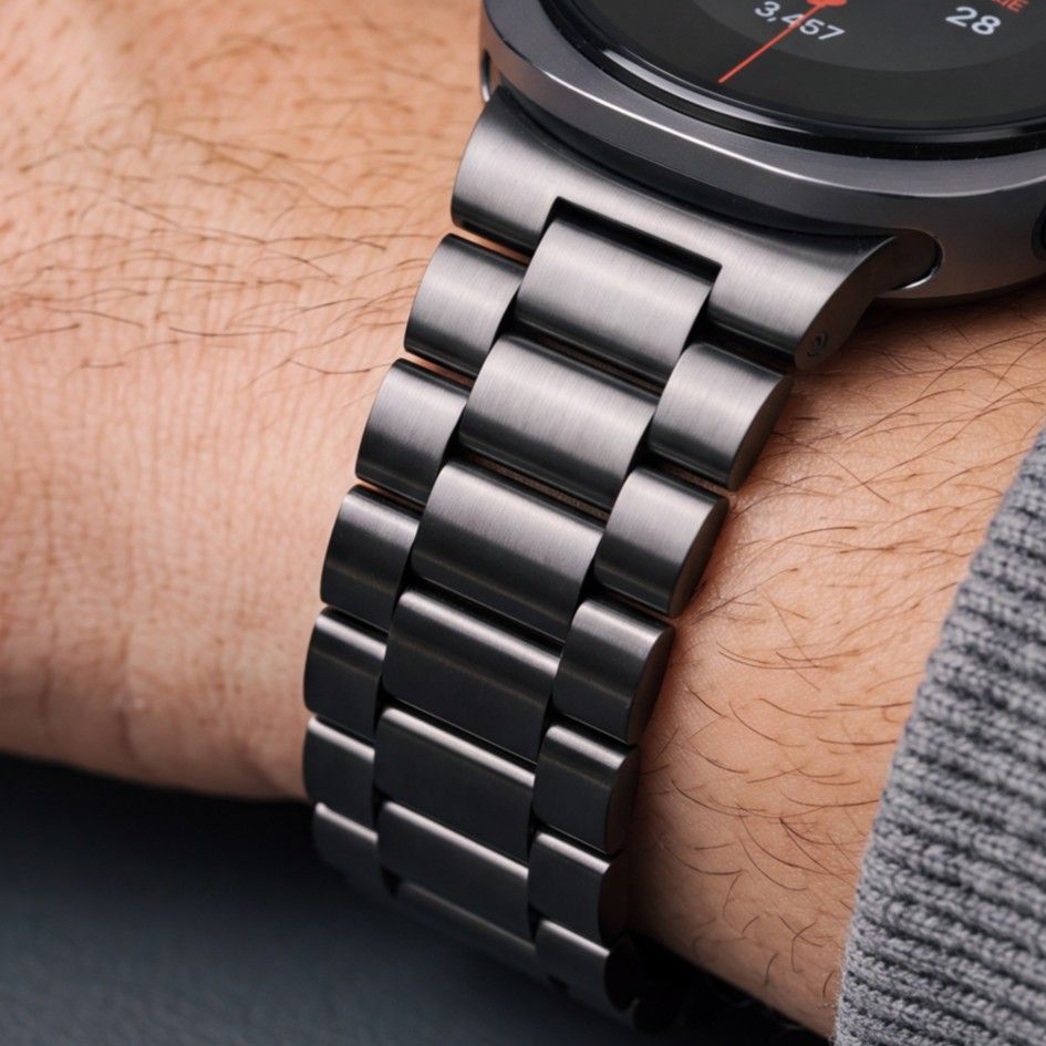 Tech-Protect nerūdijančio plieno apyrankė Samsung Galaxy Watch 40/44/46 mm - Juoda -- Samsung Galaxy Watch