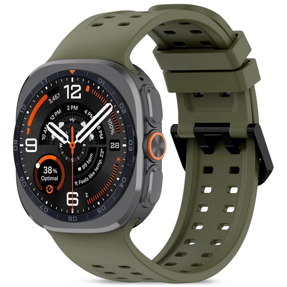 Tech-Protect Silicone Air dirža Samsung Galaxy Watch Ultra 47 mm - Alyvuogių žalia -- Samsung Galaxy Watch Ultra (47mm)