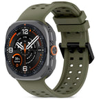 Tech-Protect Silicone Air dirža Samsung Galaxy Watch Ultra 47 mm - Alyvuogių žalia -- Samsung Galaxy Watch Ultra (47mm)