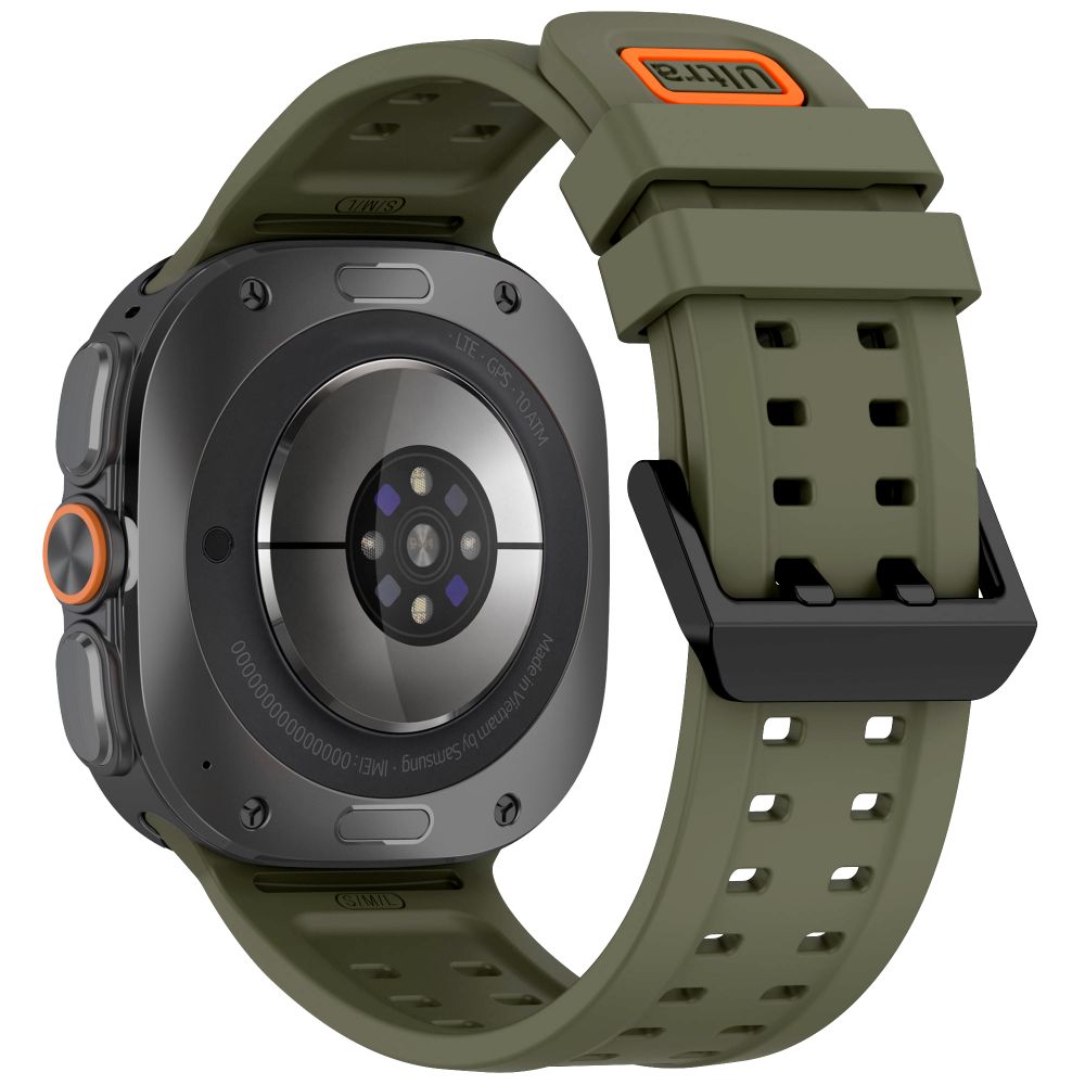 Tech-Protect Silicone Air dirža Samsung Galaxy Watch Ultra 47 mm - Alyvuogių žalia -- Samsung Galaxy Watch Ultra (47mm)