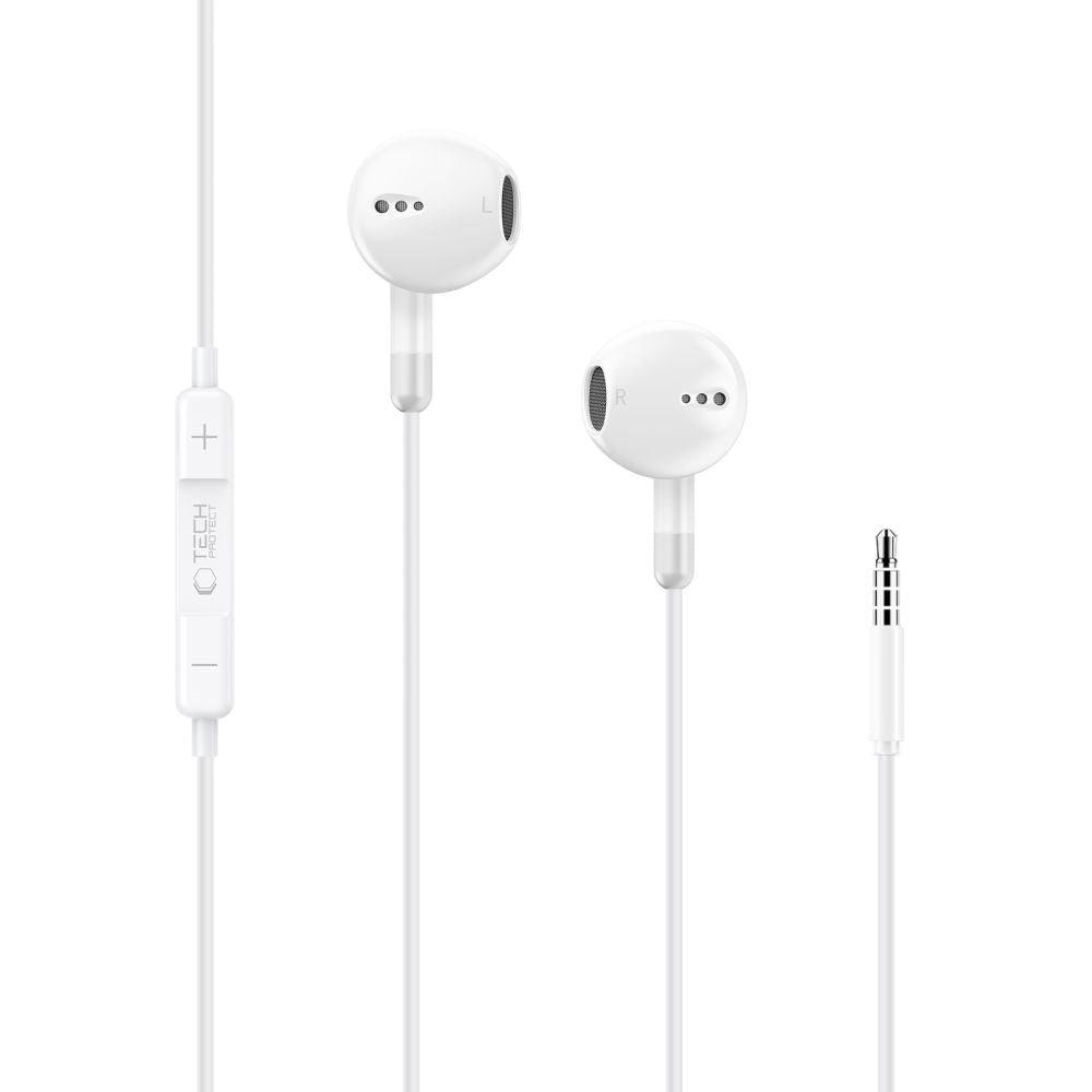 Tech-Protect Ultraboost Core G4 Mini Jack Laidinės ausines - Balta -- Headphones