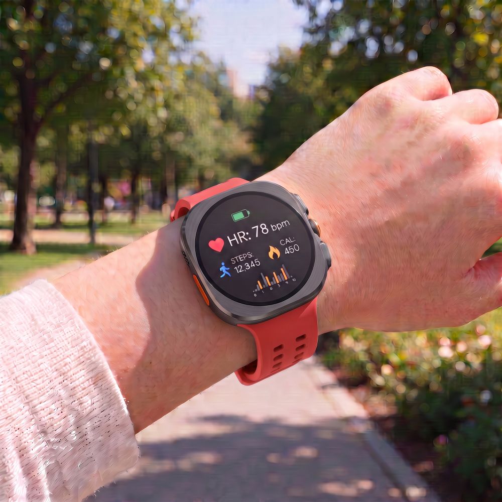 Tech-Protect Silicone Air dirželis Samsung Galaxy Watch Ultra 47mm - Karmínė raudona -- Samsung Galaxy Watch Ultra (47mm)