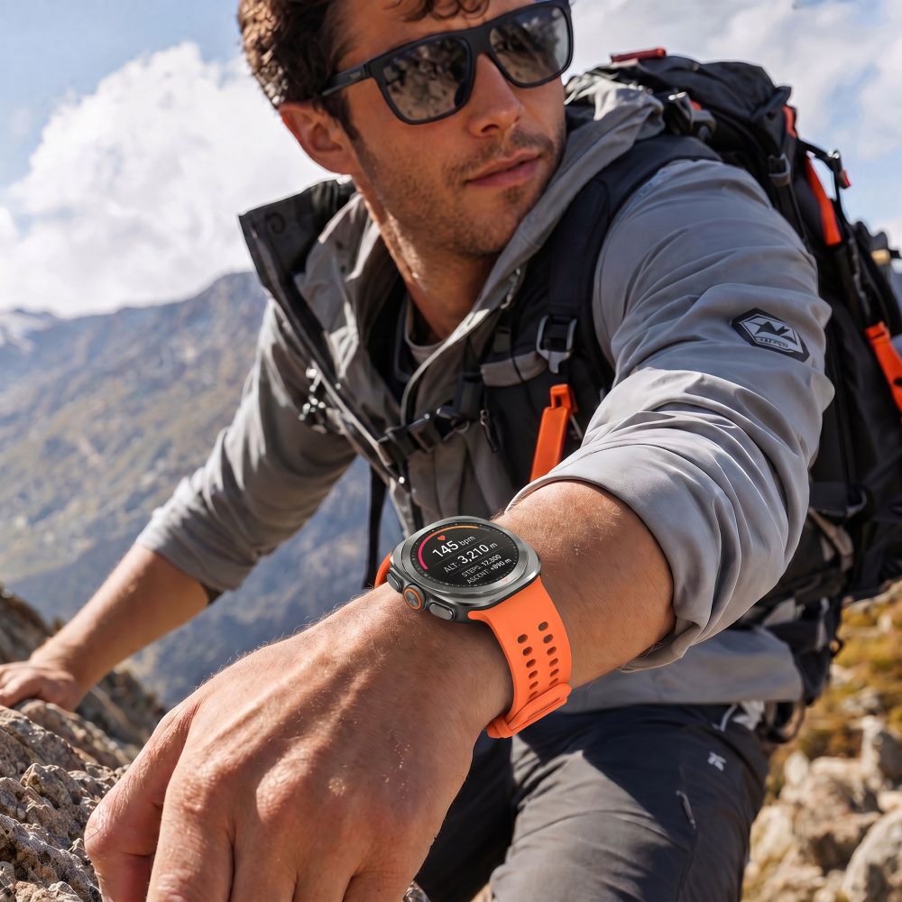 Tech-Protect Silicone Air dirželis Samsung Galaxy Watch Ultra 47mm - Mandarinų oranžinė -- Samsung Galaxy Watch Ultra (47mm)