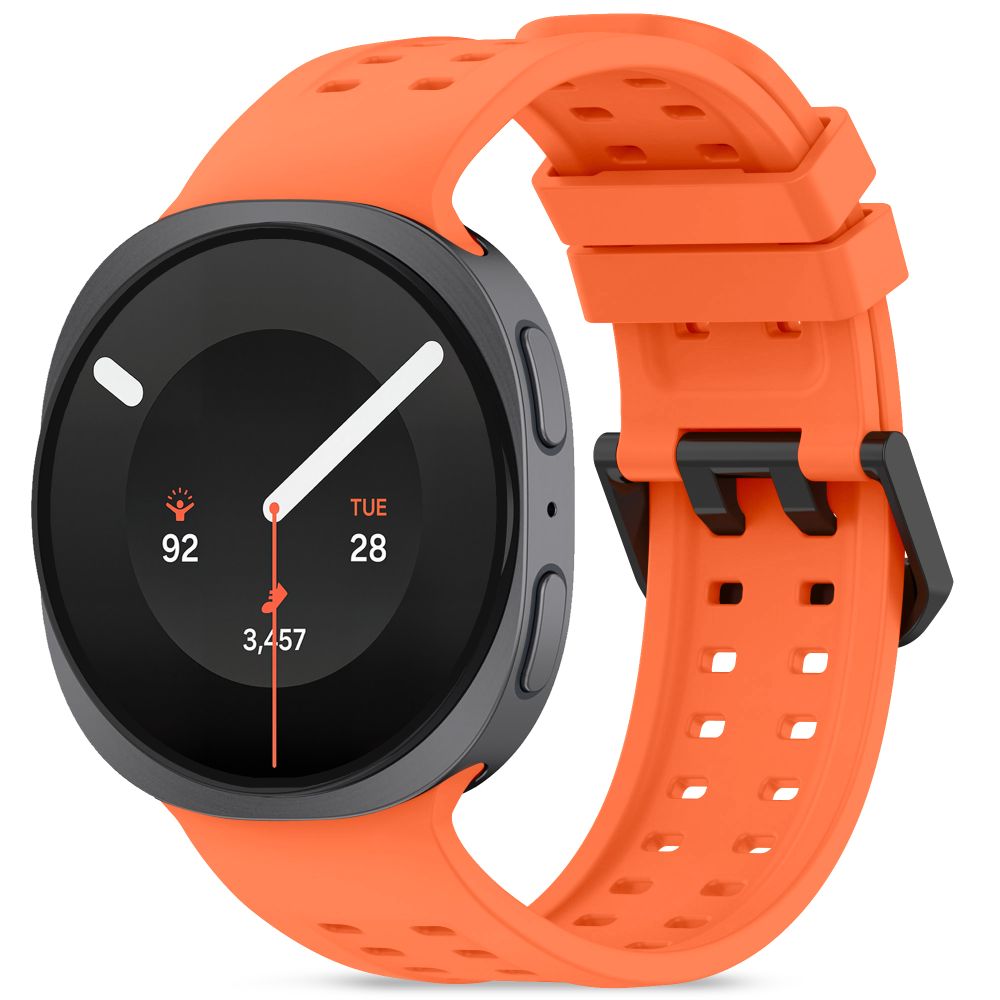 Tech-Protect Silicone Air Strap skirtas Samsung Galaxy Watch 40/44/46 mm - Oranžinė -- Samsung Galaxy Watch 40/44/46 mm