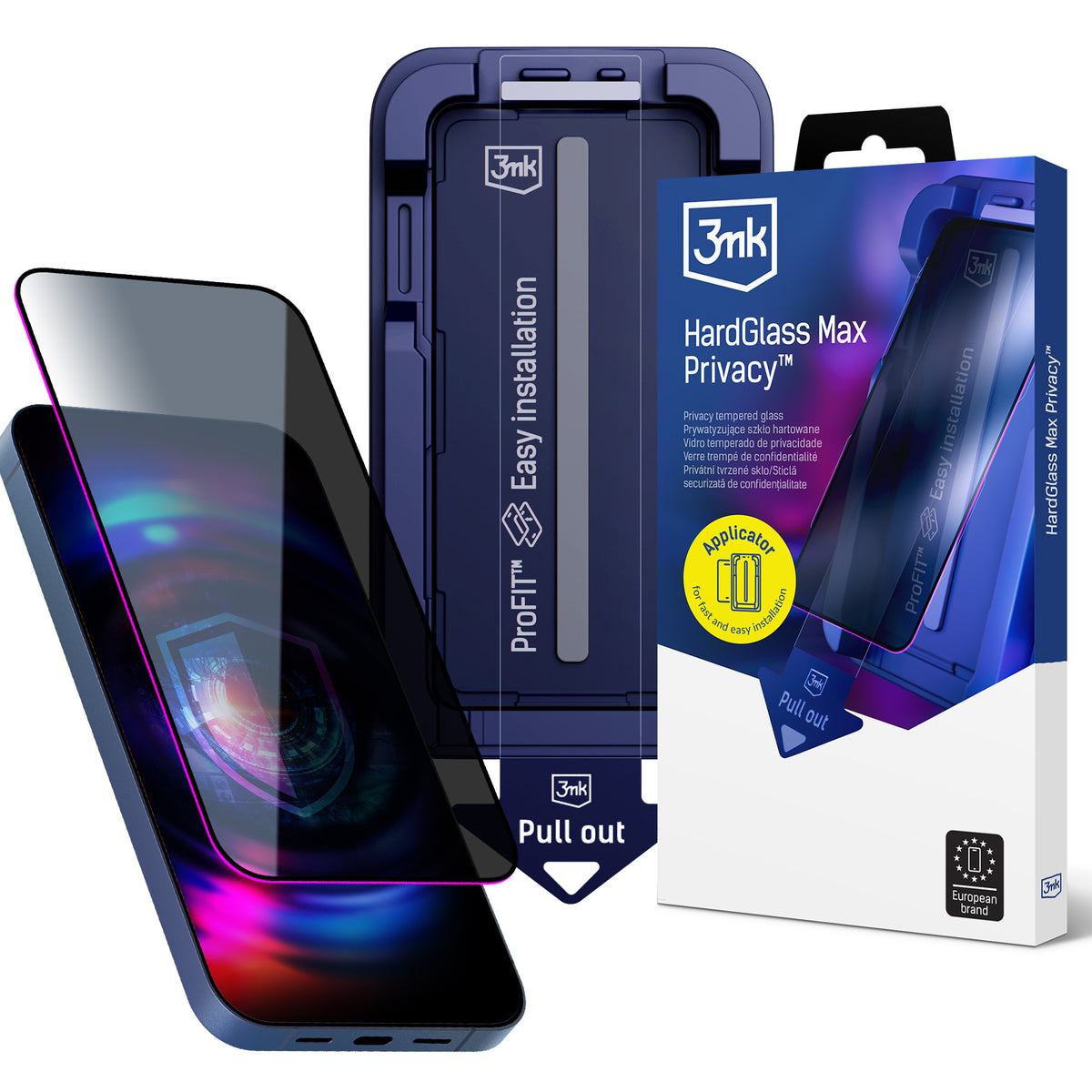 3mk Hardglass Max Privacy grūdintas stiklas su aplikatoriumi iPhone 18 Pro -- iPhone 18 Pro
