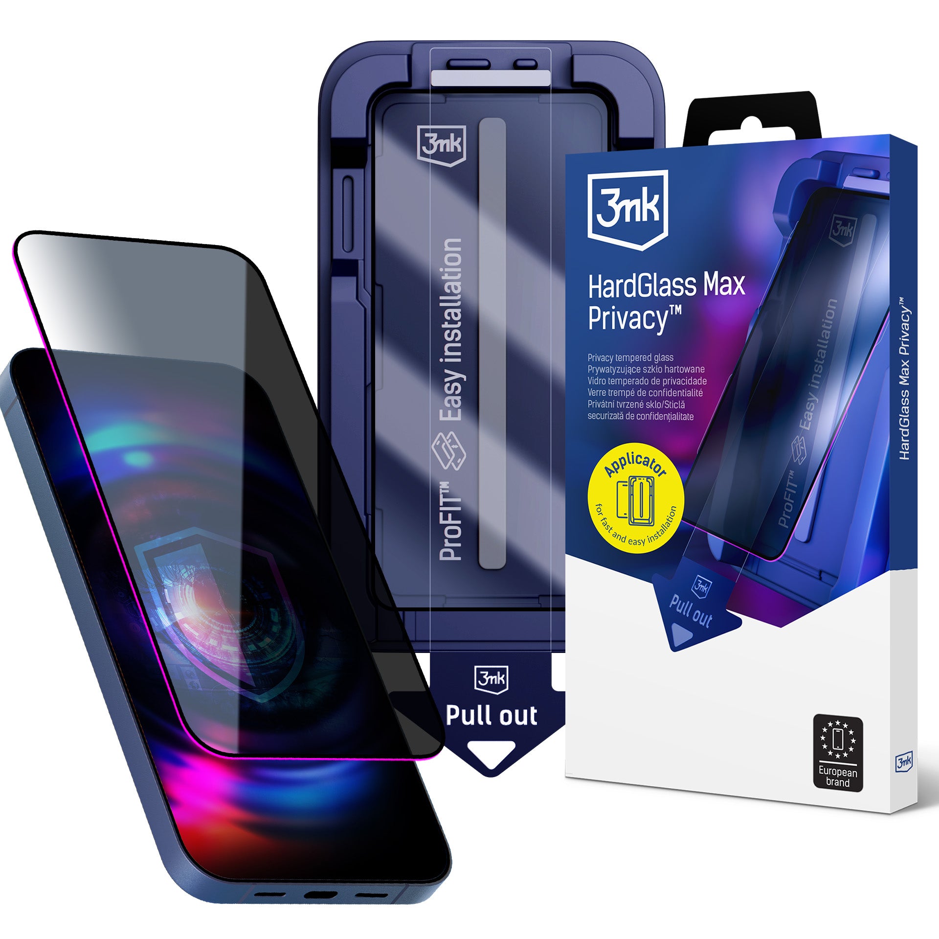 3mk Hardglass Max Privacy grūdintas stiklas su aplikatoriumi iPhone 18 Pro Max -- iPhone 18 Pro Max