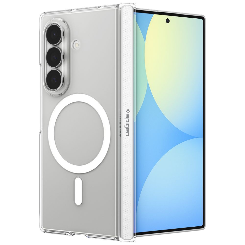 Spigen AirSkin Zero MagFit MagSafe dėklas Samsung Galaxy Z Fold 8 Ultra - skaidrus ir baltas -- Samsung Galaxy Z Fold 8 Ultra