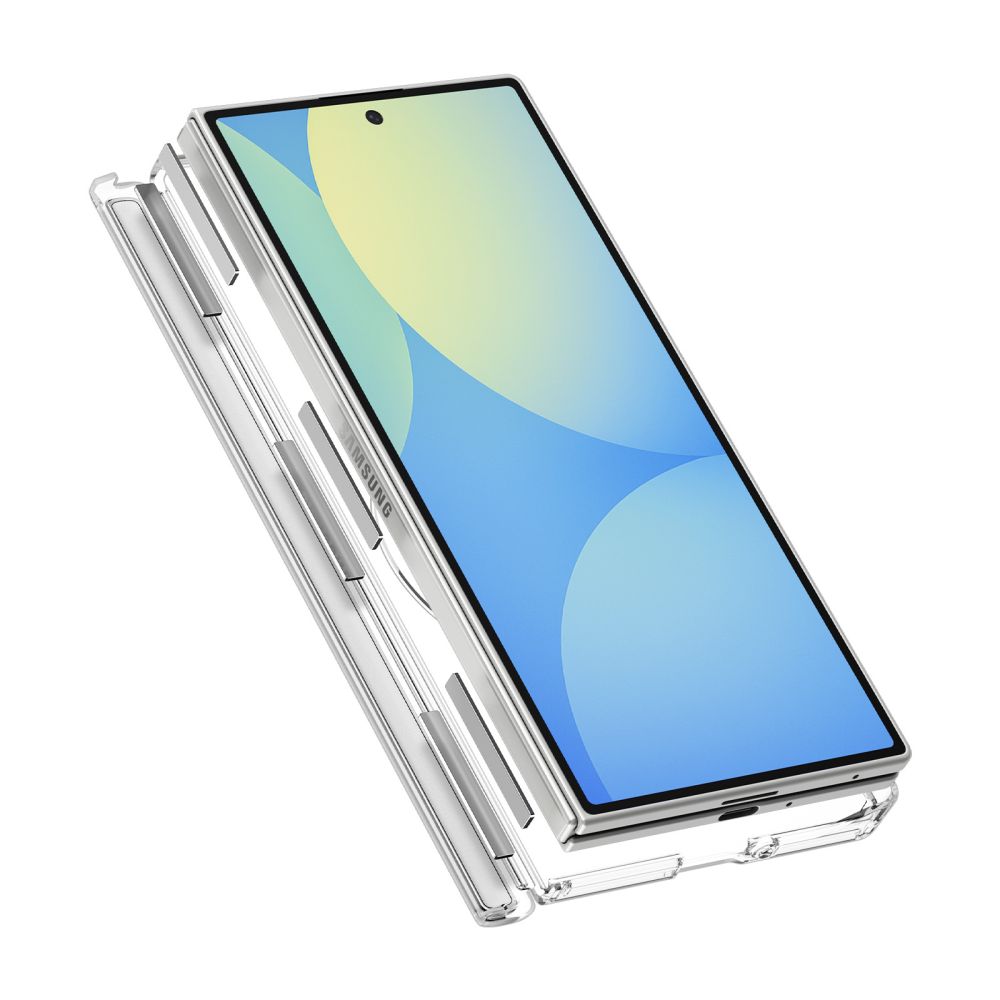 Spigen AirSkin Zero MagFit MagSafe dėklas Samsung Galaxy Z Fold 8 Ultra - skaidrus ir baltas -- Samsung Galaxy Z Fold 8 Ultra