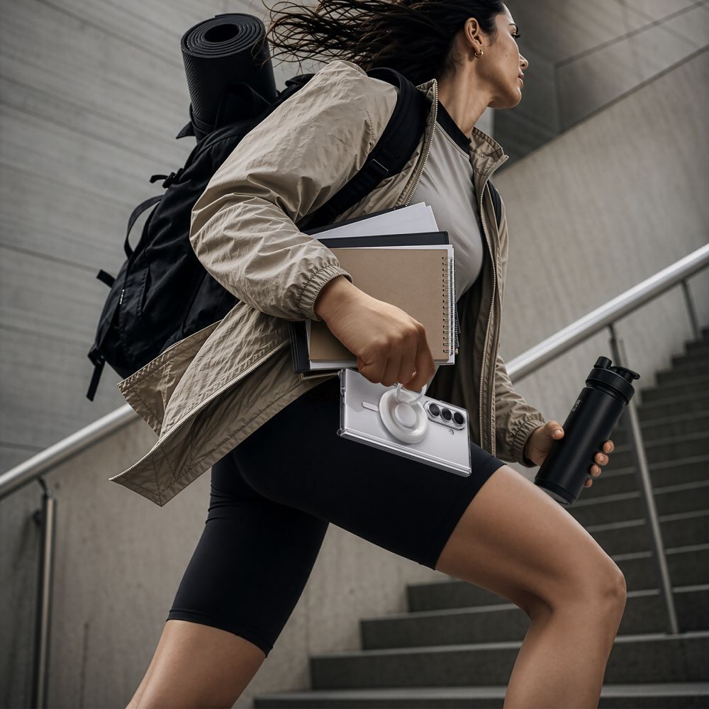 Spigen AirSkin Zero MagFit MagSafe dėklas Samsung Galaxy Z Fold 8 Ultra - skaidrus ir baltas -- Samsung Galaxy Z Fold 8 Ultra