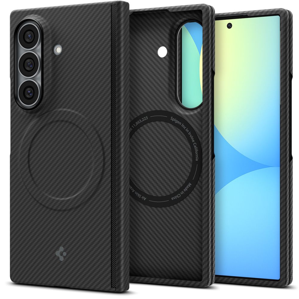 Spigen AirSkin Aramid MagFit MagSafe dėklas Samsung Galaxy Z Fold 8 Ultra - Juodas -- Samsung Galaxy Z Fold 8 Ultra