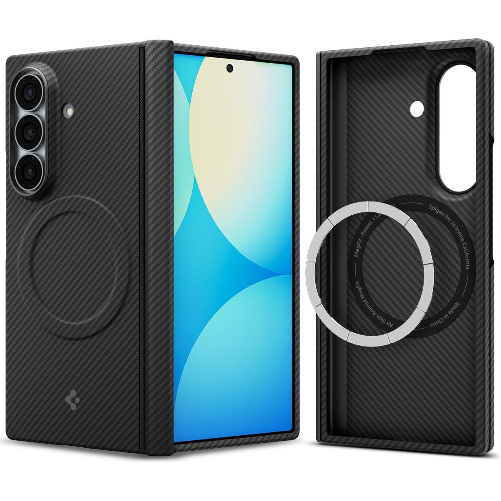 Spigen AirSkin Aramid MagFit MagSafe dėklas Samsung Galaxy Z Fold 8 Ultra - Juodas -- Samsung Galaxy Z Fold 8 Ultra