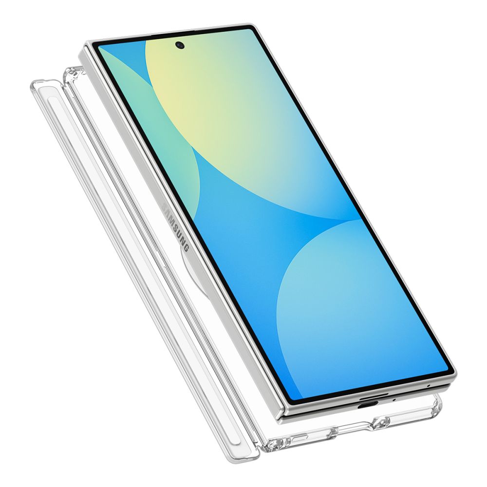 Spigen Ultra Hybrid Pro MagSafe dėklas Samsung Galaxy Z Fold 8 Ultra - Skaidrus ir baltas -- Samsung Galaxy Z Fold 8 Ultra