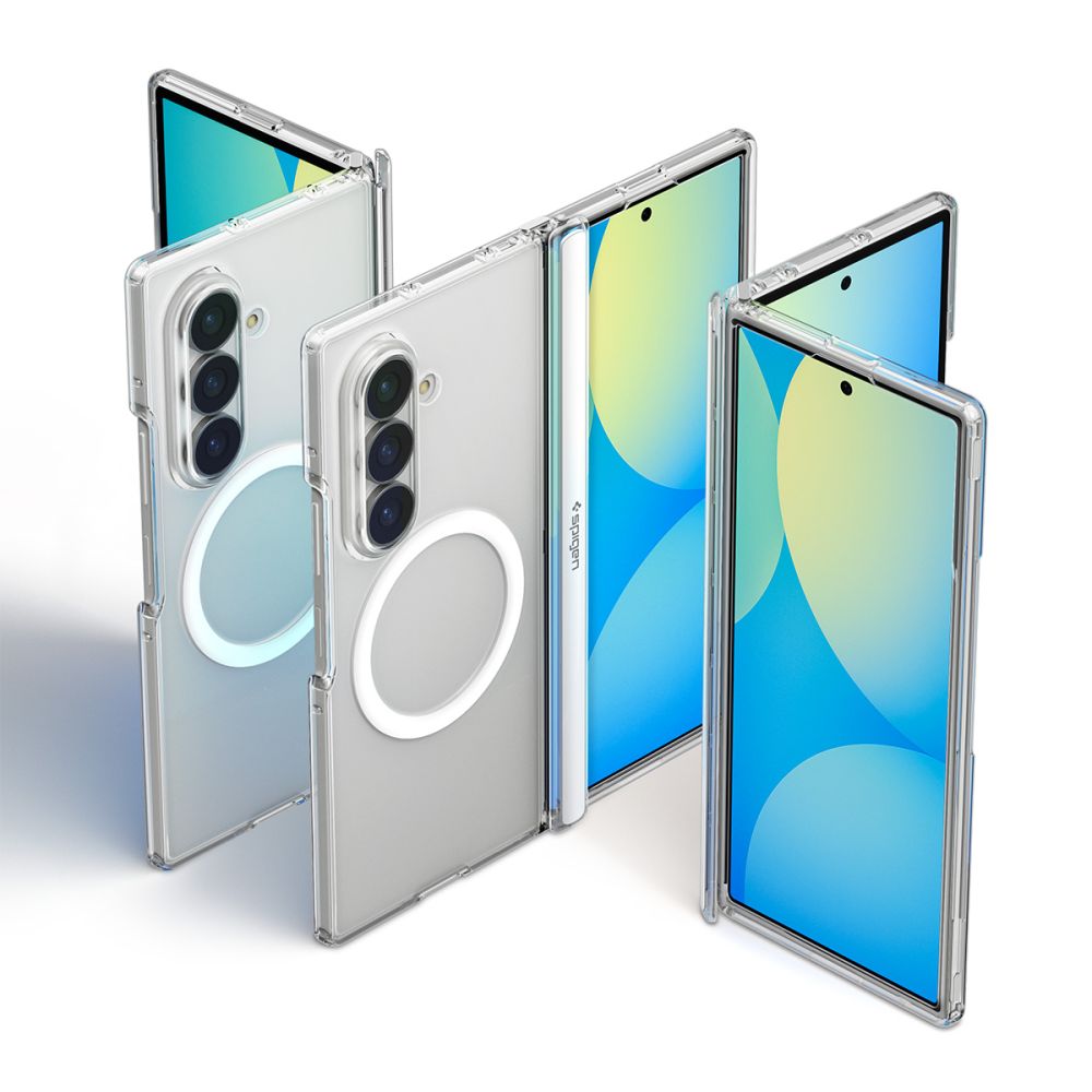 Spigen Ultra Hybrid Pro MagSafe dėklas Samsung Galaxy Z Fold 8 Ultra - Skaidrus ir baltas -- Samsung Galaxy Z Fold 8 Ultra