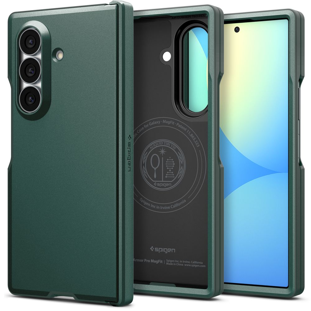 Spigen Tough Armor Pro MagFit MagSafe dėklas Samsung Galaxy Z Fold 8 Ultra - Tamsiai žalia -- Samsung Galaxy Z Fold 8 Ultra