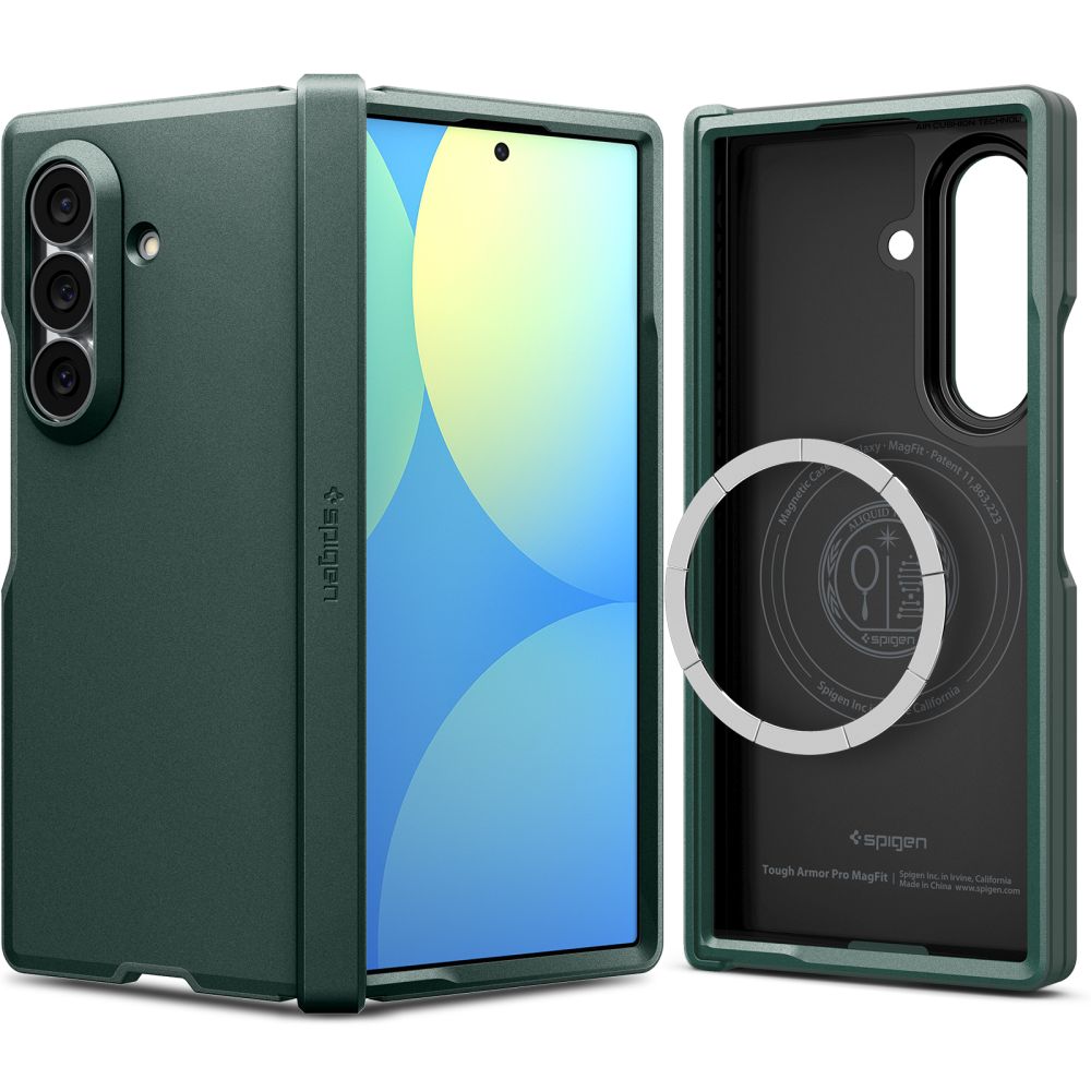 Spigen Tough Armor Pro MagFit MagSafe dėklas Samsung Galaxy Z Fold 8 Ultra - Tamsiai žalia -- Samsung Galaxy Z Fold 8 Ultra
