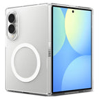 Spigen AirSkin MagFit MagSafe dėklas Samsung Galaxy Z Fold 8 - Skaidri ir balta -- Samsung Galaxy Z Fold 8