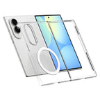 Spigen AirSkin MagFit MagSafe dėklas Samsung Galaxy Z Fold 8 - Skaidri ir balta -- Samsung Galaxy Z Fold 8