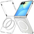 Spigen AirSkin MagFit dėklas Samsung Galaxy Z Flip 8 - Skaidrus ir baltas -- Samsung Galaxy Z Flip 8