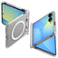 Spigen Ultra Hybrid Pro MagSafe dėklas Samsung Galaxy Z Flip 8 - skaidri ir balta -- Samsung Galaxy Z Flip 8