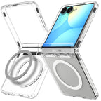 Spigen Ultra Hybrid Pro MagSafe dėklas Samsung Galaxy Z Flip 8 - skaidri ir balta -- Samsung Galaxy Z Flip 8