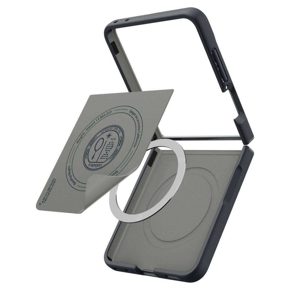 Spigen Nano Pop MagSafe dėklas Samsung Galaxy Z Flip 8 - juodas ir pilkas -- Samsung Galaxy Z Flip 8