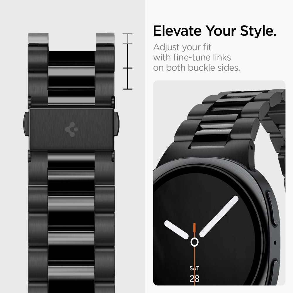 Spigen Modern Fit Band 316L apyrankė Samsung Galaxy Watch 40/44/46 mm - Juoda -- Samsung Galaxy Watch