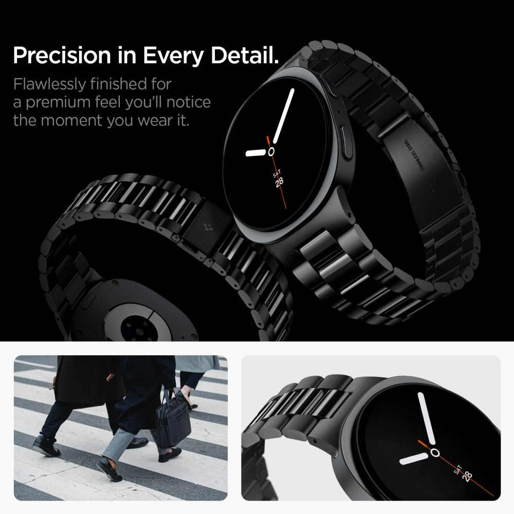 Spigen Modern Fit Band 316L apyrankė Samsung Galaxy Watch 40/44/46 mm - Juoda -- Samsung Galaxy Watch