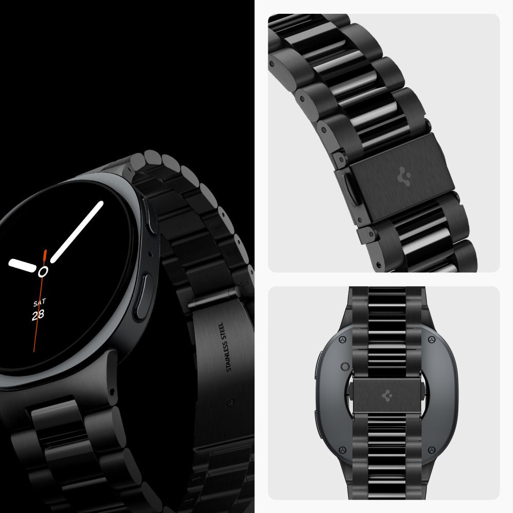 Spigen Modern Fit Band 316L apyrankė Samsung Galaxy Watch 40/44/46 mm - Juoda -- Samsung Galaxy Watch