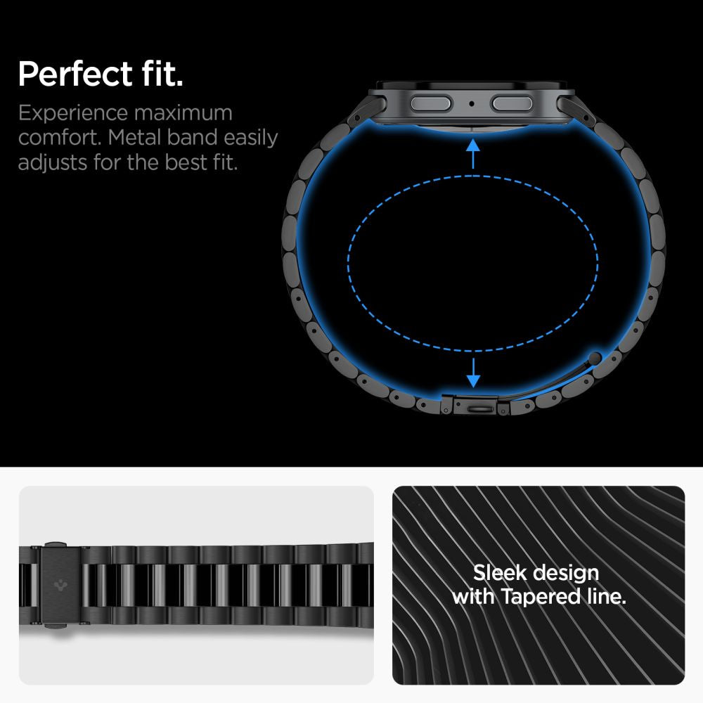 Spigen Modern Fit Band 316L apyrankė Samsung Galaxy Watch 40/44/46 mm - Juoda -- Samsung Galaxy Watch