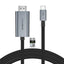 Tech-Protect UltraBoost USB-C į HDMI 2.1 Kabelis 200 cm 8K 60HZ - Pilka -- Cell phone cables
