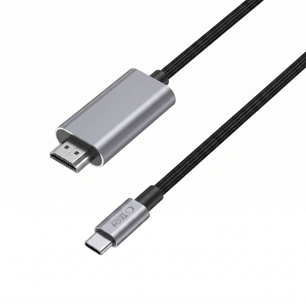 Tech-Protect UltraBoost USB-C į HDMI 2.1 Kabelis 200 cm 8K 60HZ - Pilka -- Cell phone cables