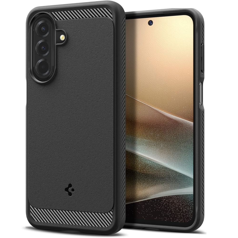 Spigen Rugged Armor dėklas Samsung Galaxy A27 5G - matinis juodas -- Samsung Galaxy A27 5G