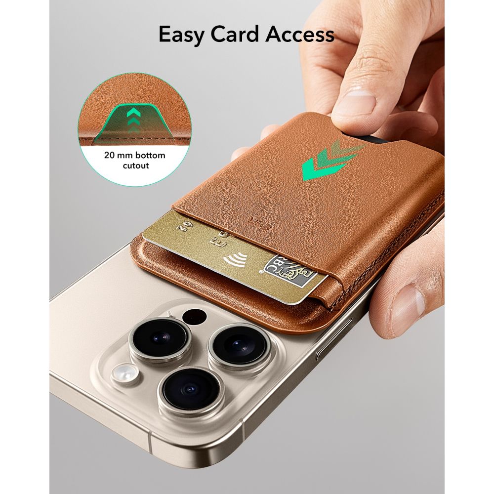 ESR Classic magnetinė piniginė MagSafe telefonui - Ruda -- Uncategorized