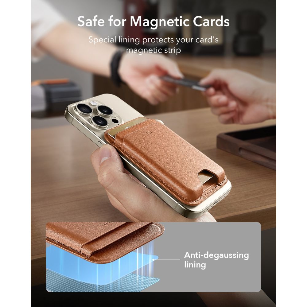 ESR Classic magnetinė piniginė MagSafe telefonui - Ruda -- Uncategorized