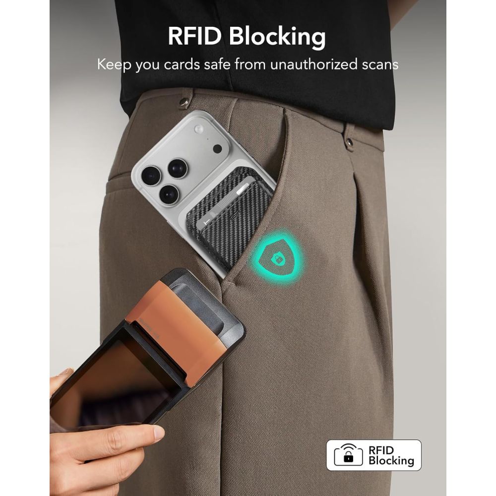 ESR Classic RFID magnetinė piniginė su stovu MagSafe telefonui - Juoda -- Uncategorized