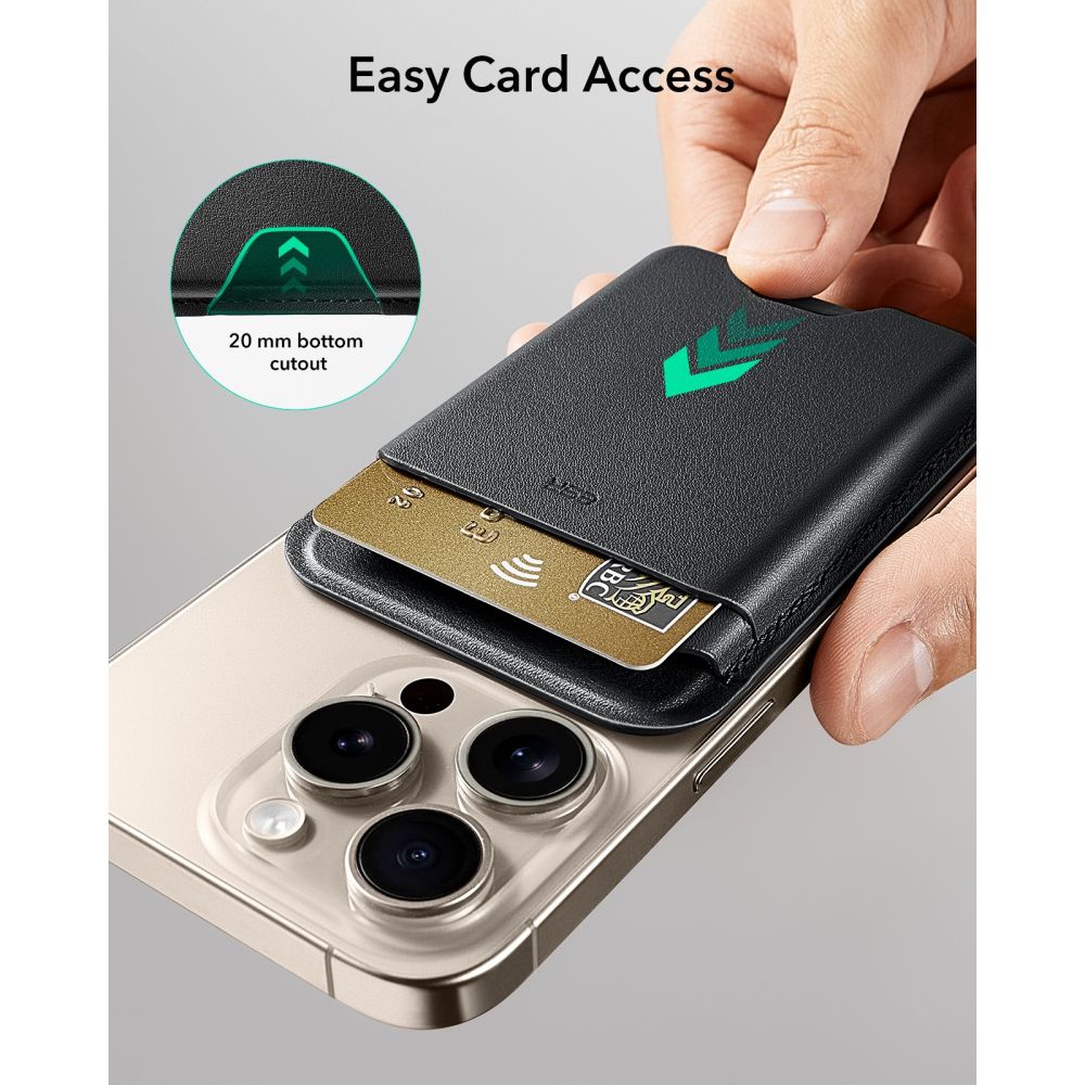ESR Classic RFID magnetinė piniginė MagSafe telefonui - Juoda -- Uncategorized